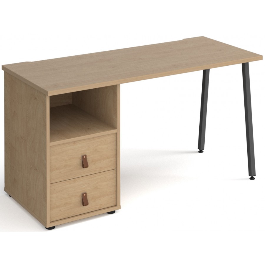 Sparta Straight A Frame Desk With Pedestal 